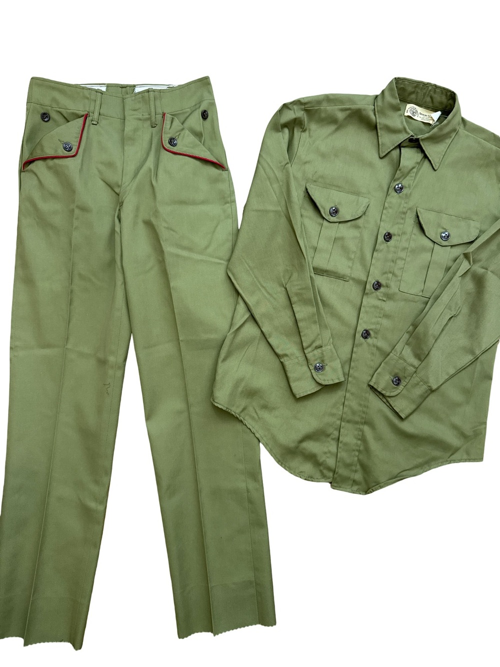 Vintage 1960’s Boy Scouts Of America Pants And Shirt Lot 647 13 Reg Unisex’s